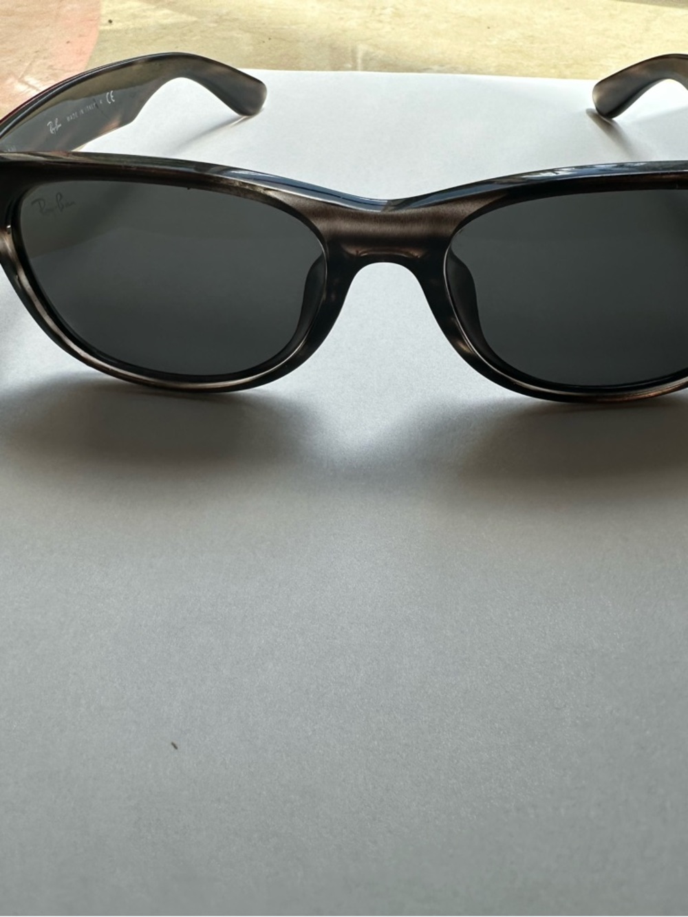 Ray-Ban Black/Gray Oval Sunglasses